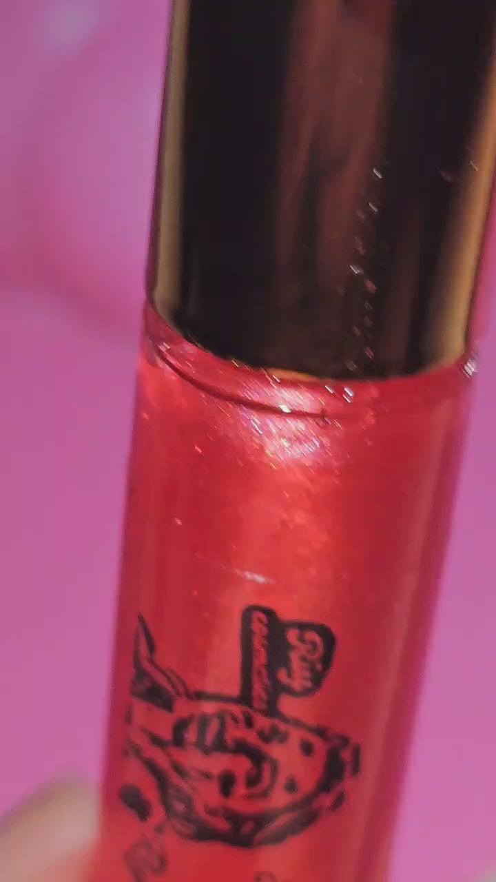 Sweetheart pink lip gloss in clear tube – 10 mL